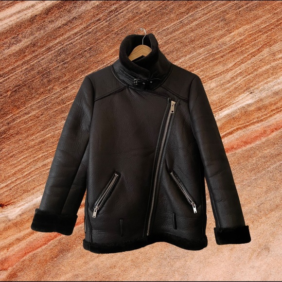 Zara faux leather biker jacket - Picture 2 of 3